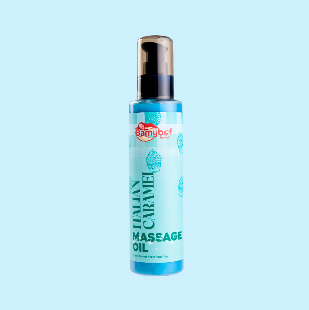 Bamybof İtalyan Karameli Masaj Yağı 150 ml pompalı şişe